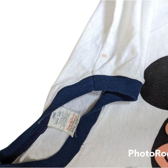 Vintage VTG Tropix Togs Character White Tee Mickey Mouse - Large - Picture 7 of 13